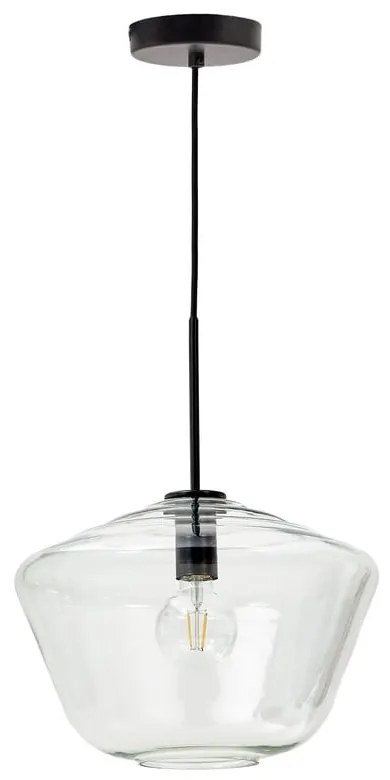 Fekete függőlámpa üveg búrával ø 34 cm Mao – Kave Home