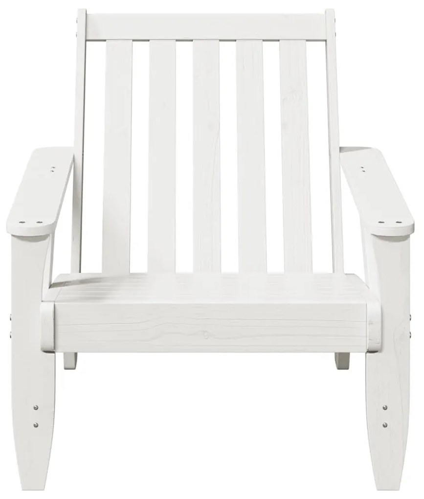 Kerti adirondack szék fehér 75x77x77 cm tömör fa fenyőfa
