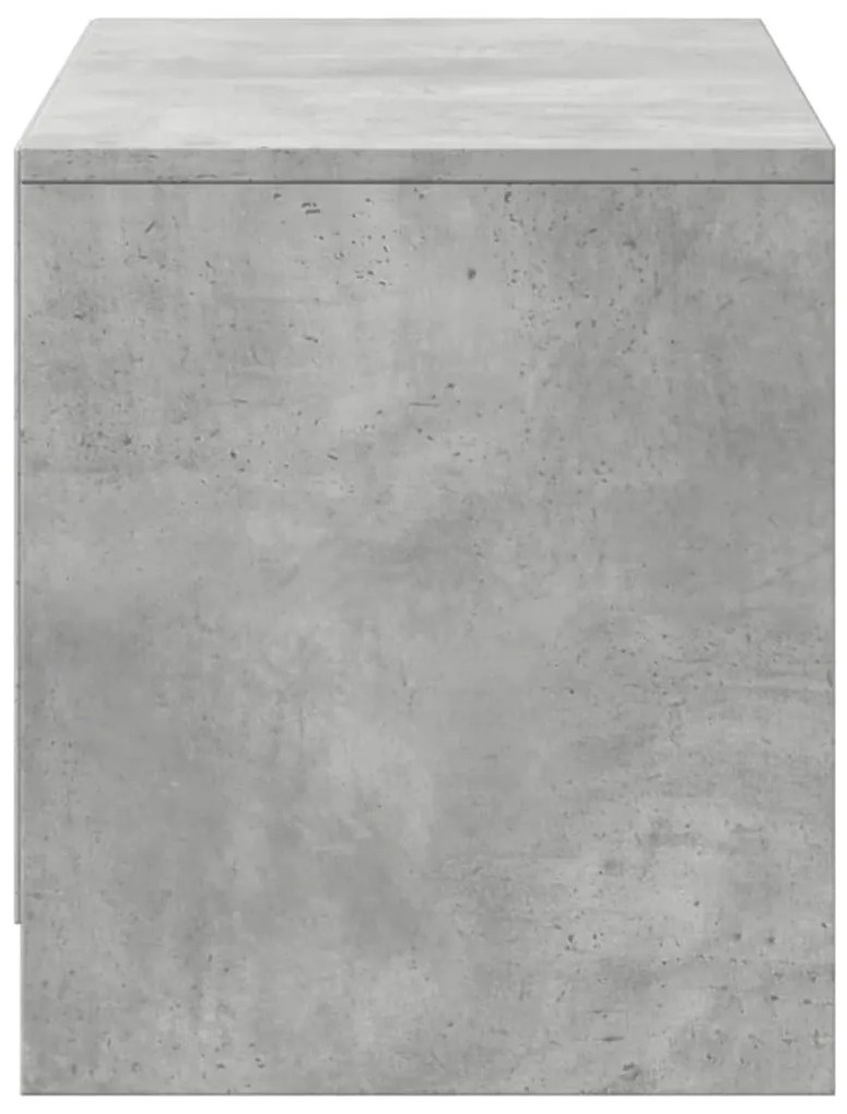 betonszürke szerelt fa TV-szekrény LED-ekkel 97 x 34 x 40 cm