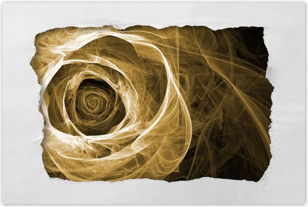 Poszterek 90x60 Szépia fraktál rózsa