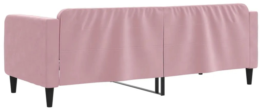 rózsaszín bársony kanapéágy 80 x 200 cm