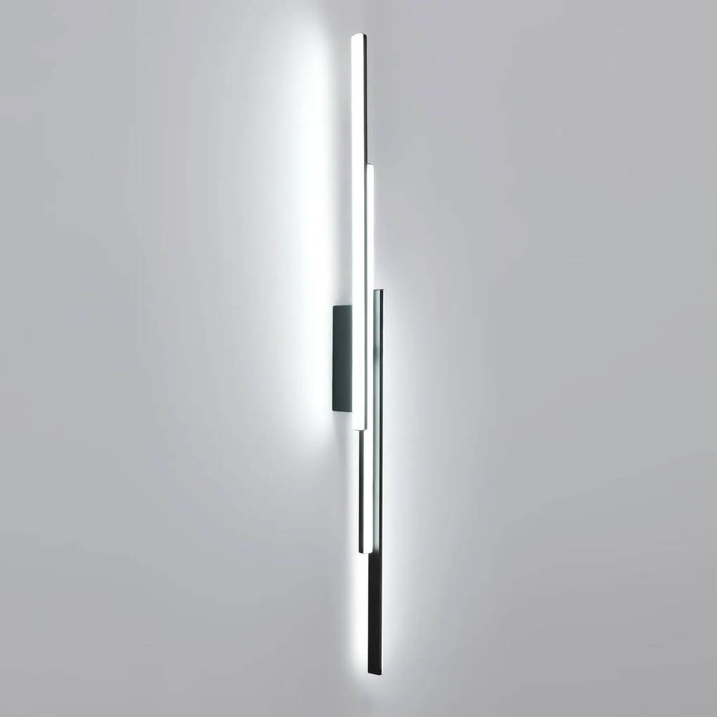 Kinkiet Scienny Led Lampa Scienna Czarna Nowoczesna Do Salonu 6500K 24W