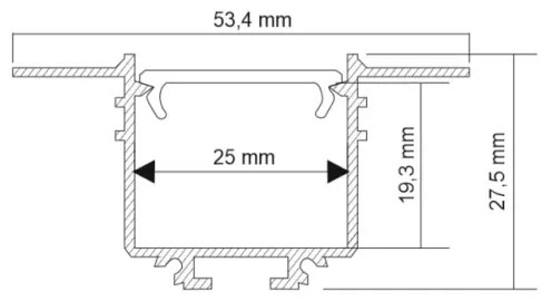 Shilo 1950 - LED Beépíthető lámpa HANAWA LED/32W/230V 3000K CRI 90 fekete