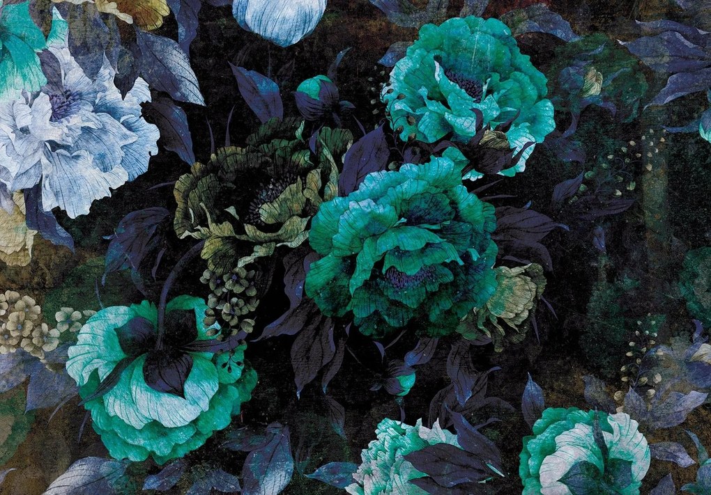 3D fotótapéta virágok retro stílusú növények 208 x