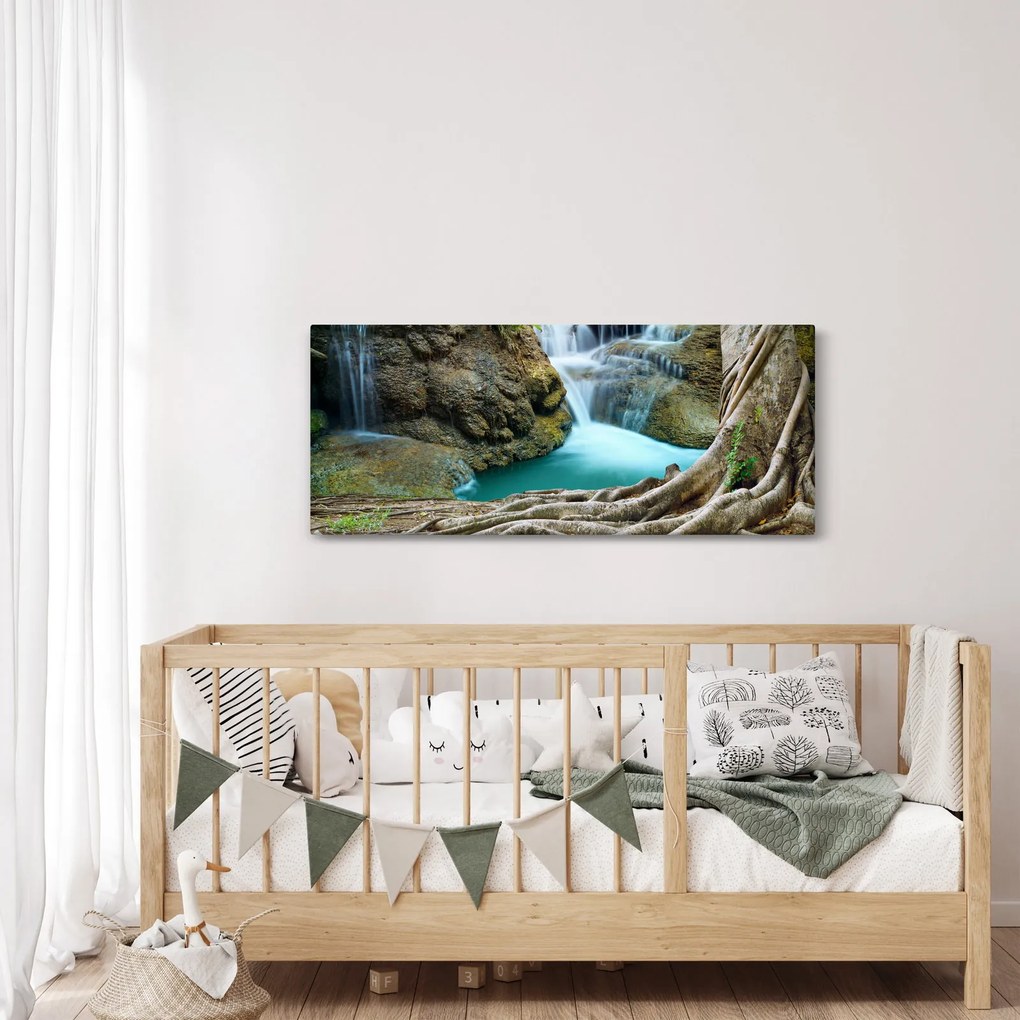 Kép - Folyó vízesésekkel (120x50 cm)