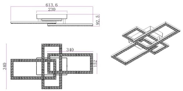 Globo 67328-24 - LED Mennyezeti lámpa SAPENA LED/24W/230V