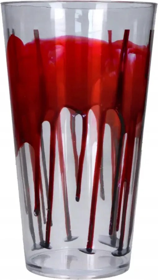 Pohár Bögre Átlátszó Véres Művér 15cm 400ml Halloween