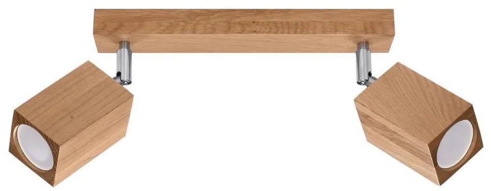Sollux SL.1036 - Spotlámpa KEKE 2xGU10/40W/230V tölgy