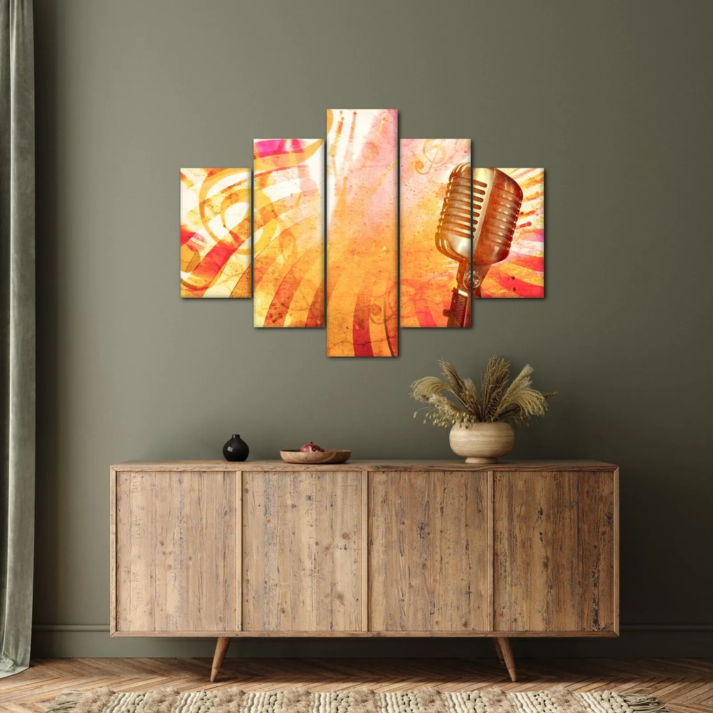 Kép - Retro mikrofon (150x105 cm)