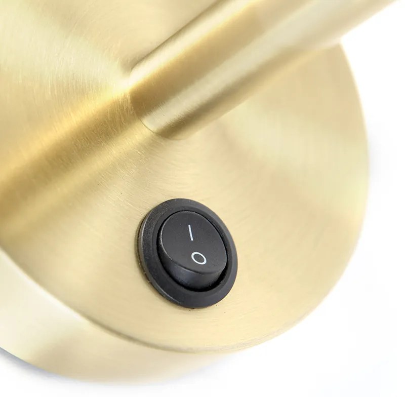 Klasszikus fali lámpa arany színű fekete bársony árnyékolóval - Combi