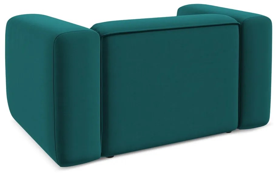 Türkiz bársony fotel Ekahi – Makamii