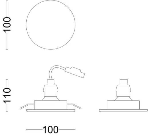Philips - LED Fürdőszobai beépíthető lámpa FRESCO LED/4,6W/230V IP23