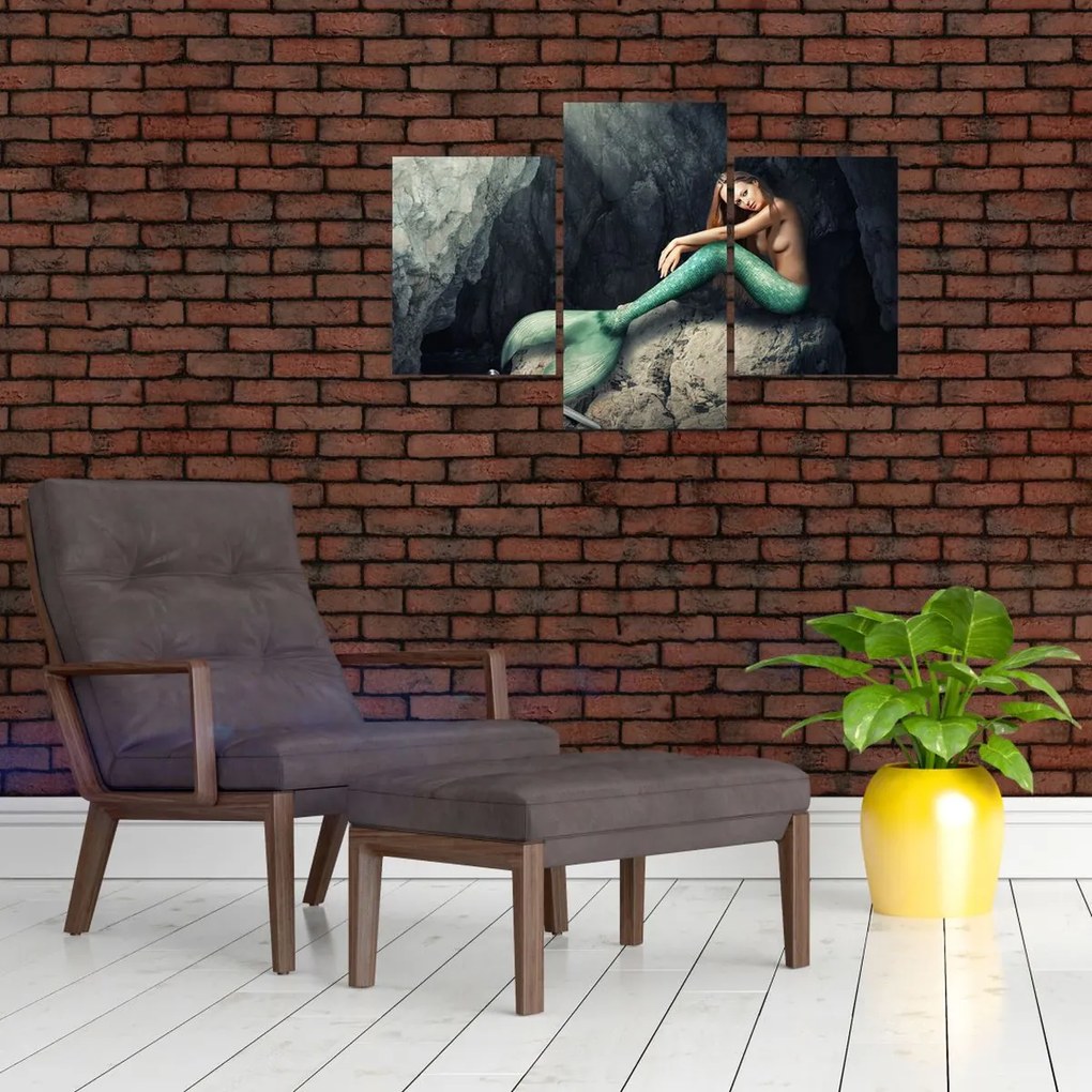 Kép - Hableány a sziklán (90x60 cm)