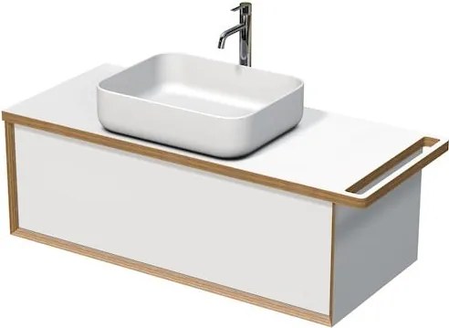 Fürdőszobaszekrény mosdó alá Naturel Oxo Multi 118x39x50 cm fehér mat OXOMULTI110KDLP