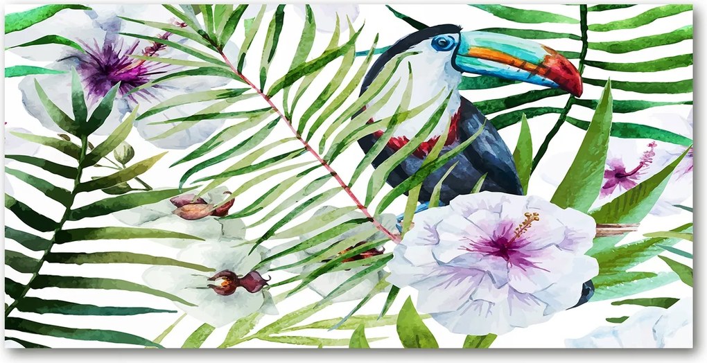 Fotó-kép edzett üveg Tukán trópus 140x70