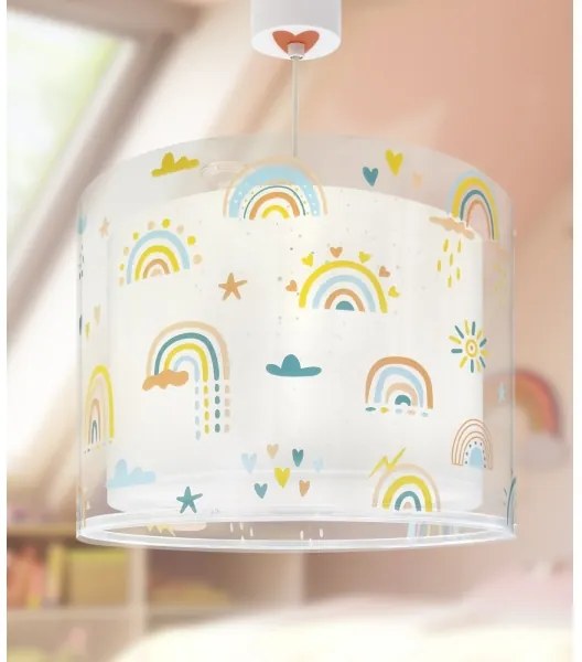 Dalber 41192 - Gyerekcsillár RAINBOW 1xE27/15W/230V többszínű