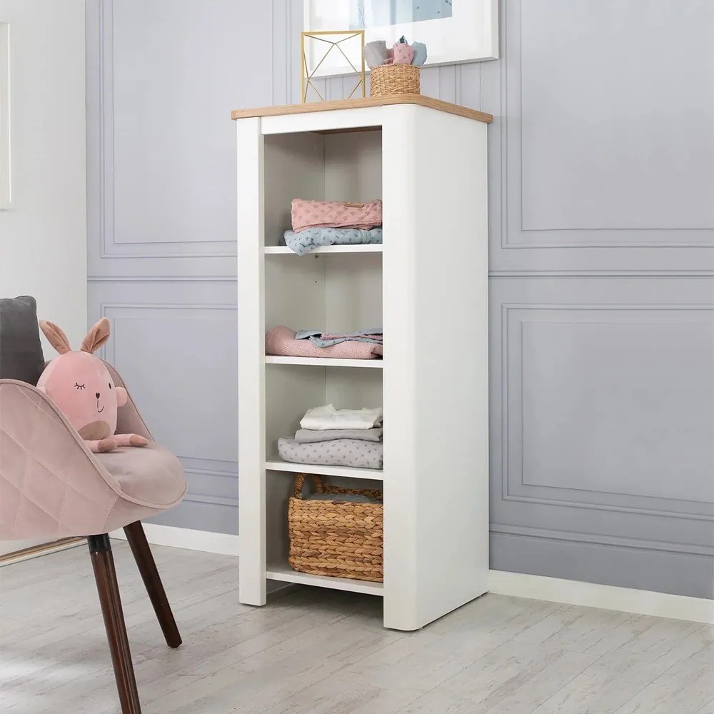 Fehér gyerek könyvespolc 49x116 cm Ava – Roba
