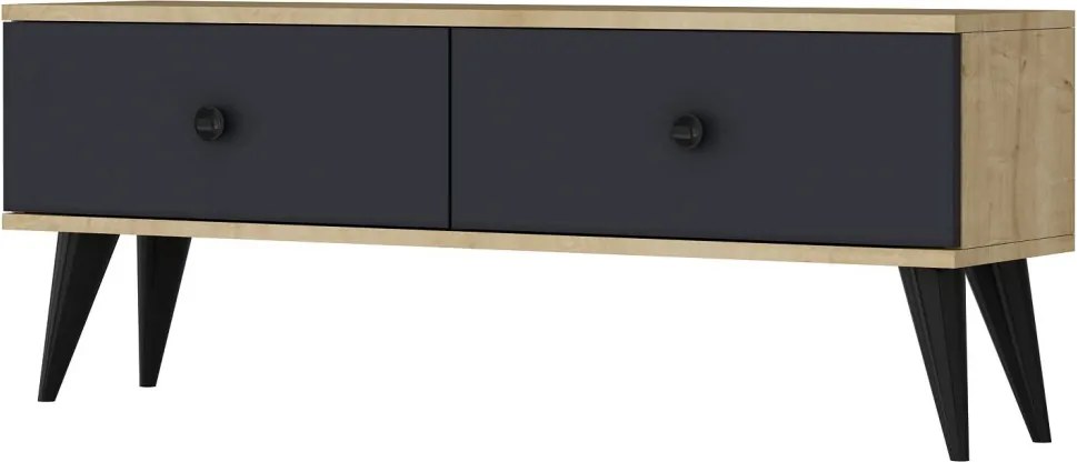 Mona TV-állvány, zafír tölgy-antracit, 120 cm