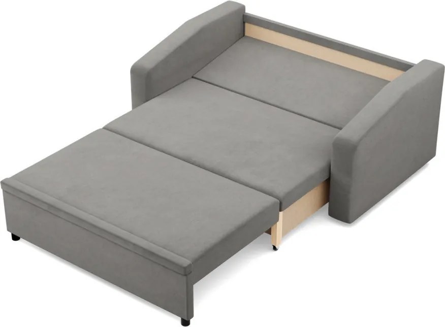 Zeus kanapé, bársony, hab töltet, döntött kartámasz, világosszürke