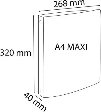Gyűrűs könyv, 4 gyűrű, 40 mm, A4, PP, EXACOMPTA, fekete (EX512801E)