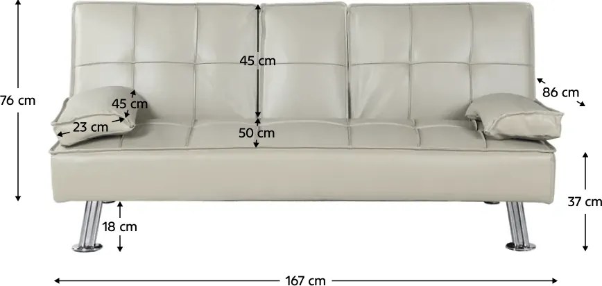 Kinyitható kanapé, bézs textilbőr, GOLDIA NEW
