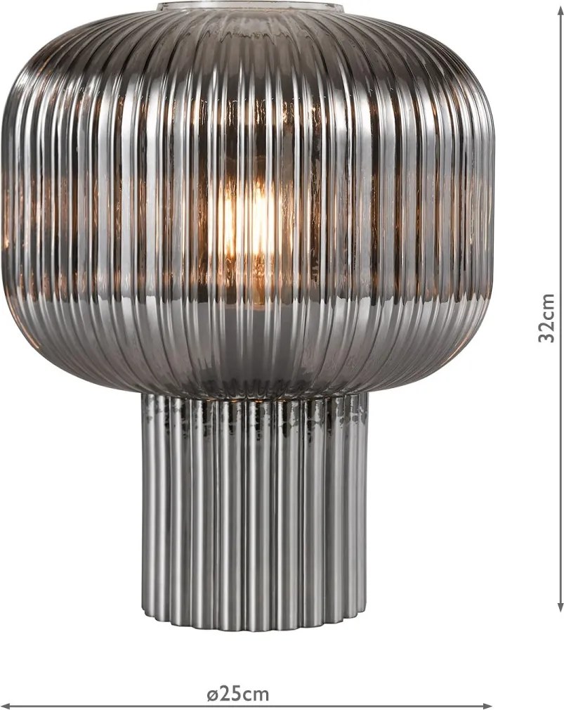 Dar Lighting modern asztali lámpa demarius füstös dardem4210
