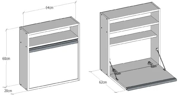 Összecsukható munkaasztal OPTIMUM 60x64 cm fehér
