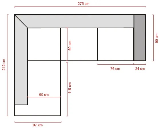 MICA világosbarna sarok ülőgarnitúra Változat: Bal sarok