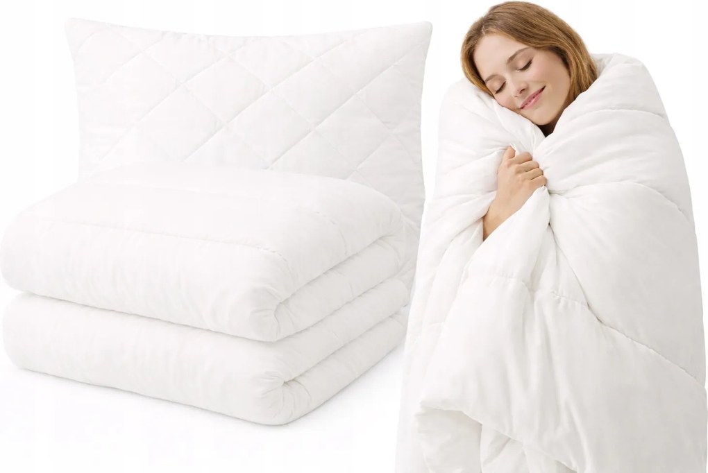 Paplan 220x200 Egész éves Meleg Párna 70x80 Szett Lengyel Minőség