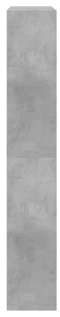betonszürke szerelt fa cipősszekrény 80 x 21 x 125,5 cm