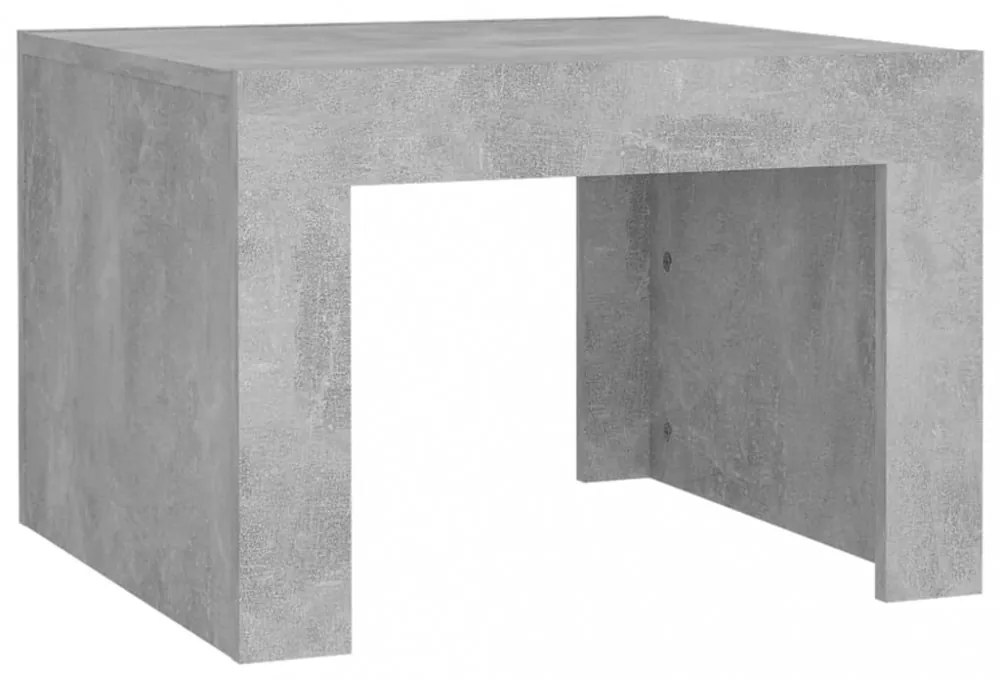 betonszürke szerelt fa dohányzóasztal 50 x 50 x 35 cm