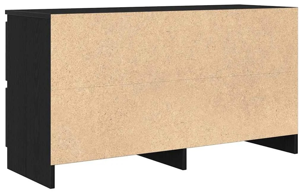 fekete szerelt fa TV-szekrény 100x35x54 cm