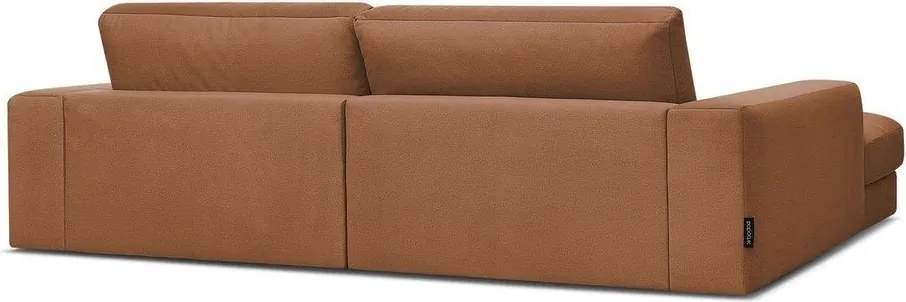 Narancssárga bársony sarokkanapé (bal oldali-heverő résszel) Sierra – Bobochic Paris