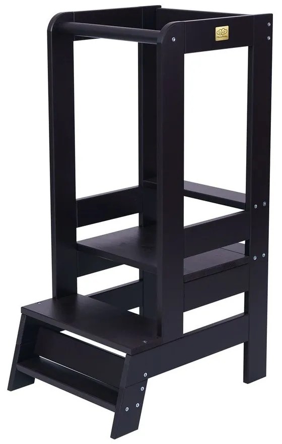 Fekete borovi fenyő tanulótorony Montessori – Meowbaby