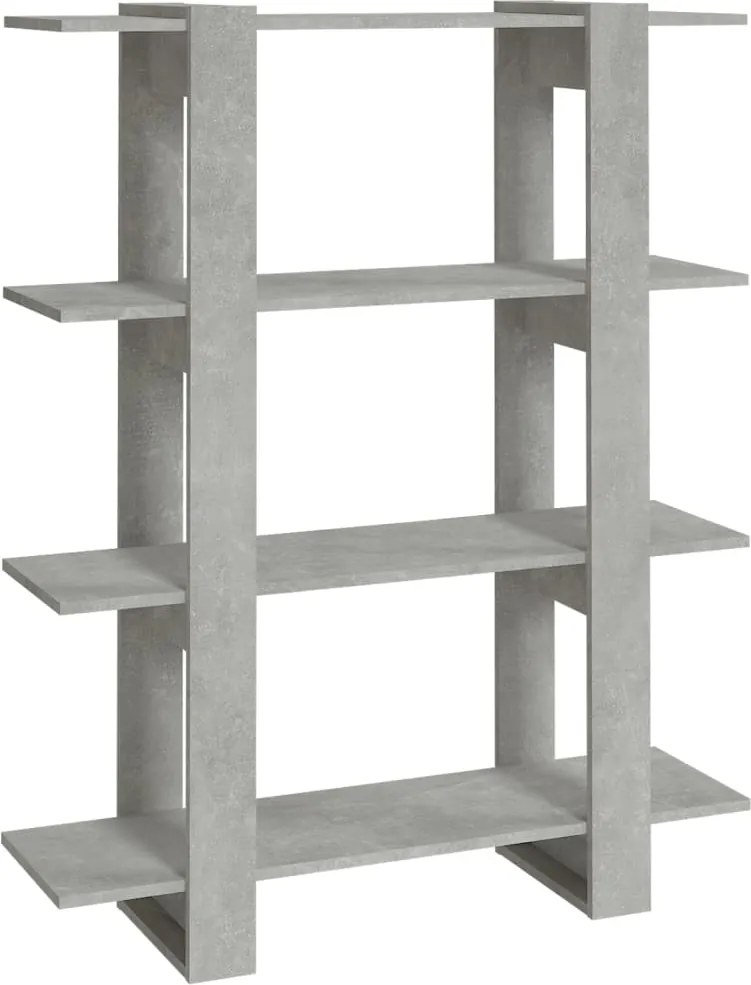 vidaXL betonszürke könyvszekrény/térelválasztó 100 x 30 x 123,5 cm