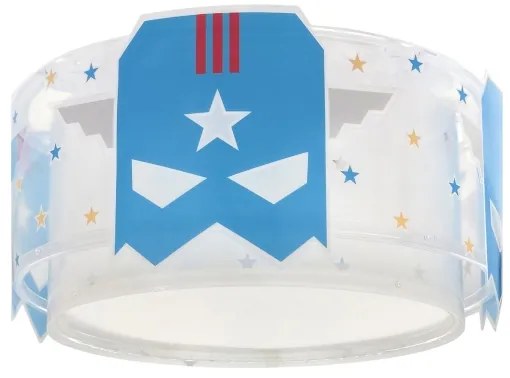 Dalber 61816 - Gyerek mennyezeti lámpa KÉK HERO 2xE27/15W/230V