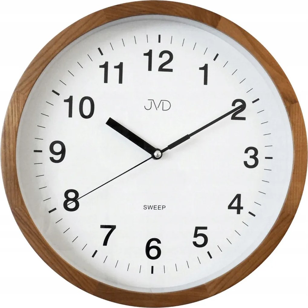 Jól Olvasható Fából Készült Csendes Falióra NS19019.11