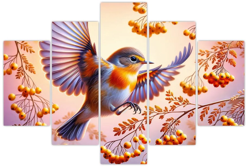 Kép - Madár berkenyével (150x105 cm)