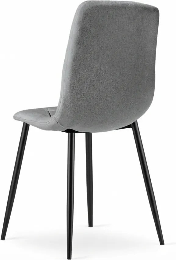 LIBRA PLATINUM GREY szürke szék fekete lábakkal