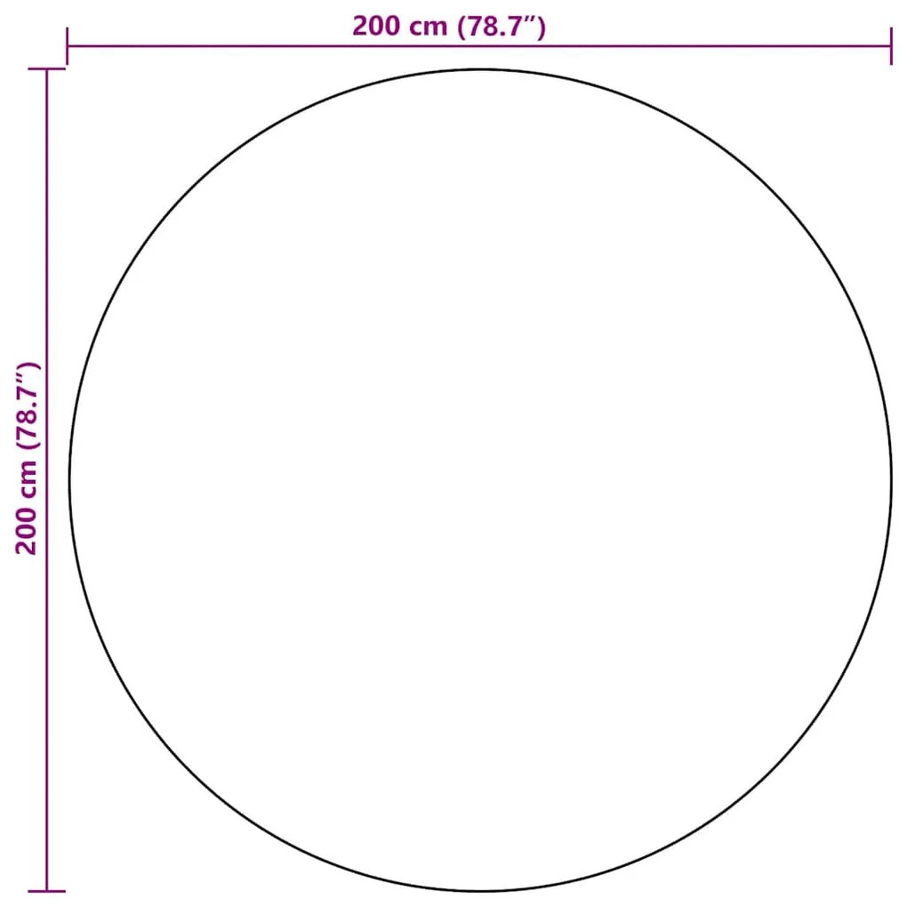 kültéri szőnyeg ARAKIL fehér és fekete Ø200 cm PP
