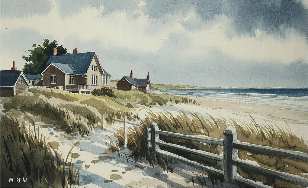 Dekoratív Fotótapéta Hálószoba Strand dűnék 416x254 Ragasztó