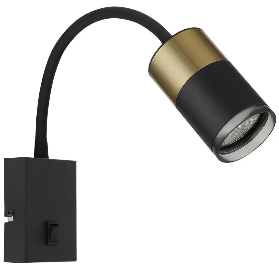 Globo 57850W - Fali spotlámpa BRISBON 1xGU10/25W/230V fekete/arany