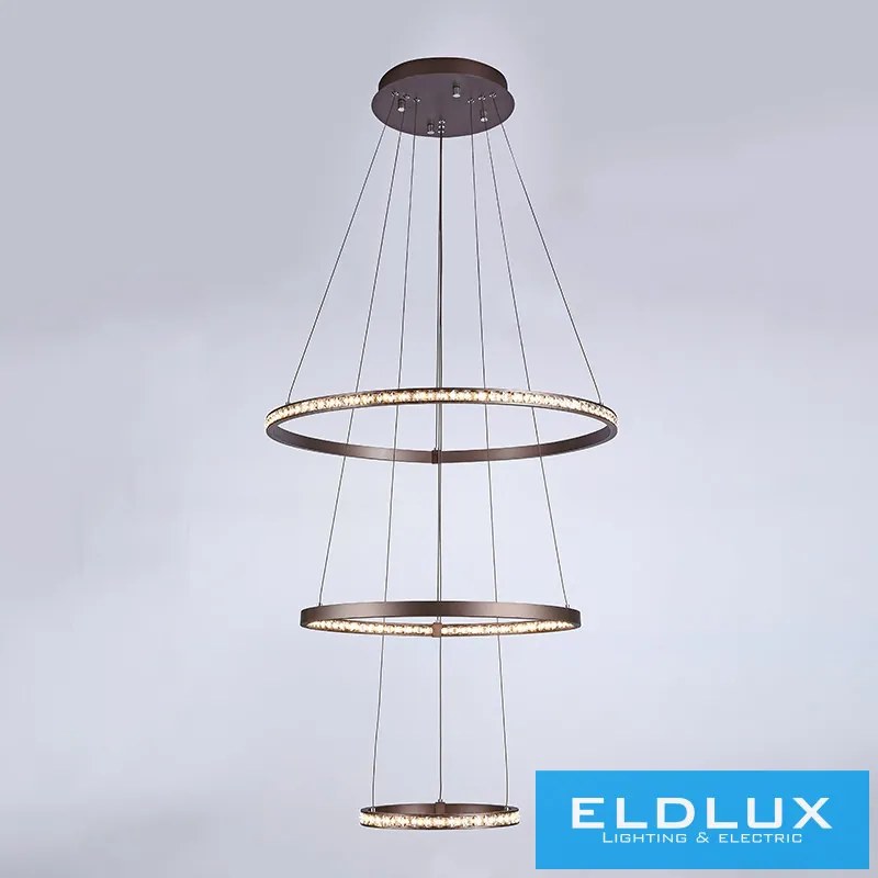 ELDLUX RINGS kristályüveg függeszték króm 59W 4000K