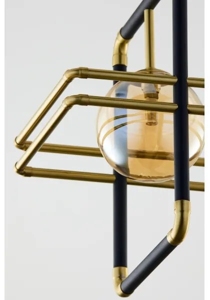 Jupiter 2025 - Csillár zsinóron FIORI 1xG9/10W/230V fekete/arany/bézs