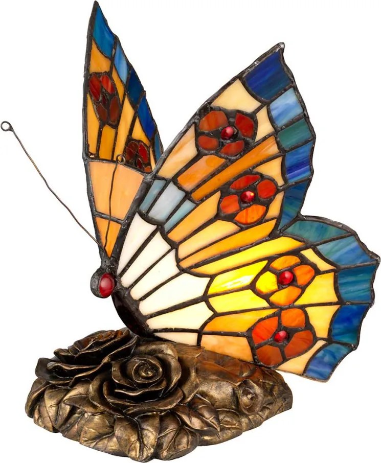 Quoizel TIFFANY ANIMAL QZ-OBUTTERFLY-TL Asztali lámpa 1x3W/G9 3000K 320LM