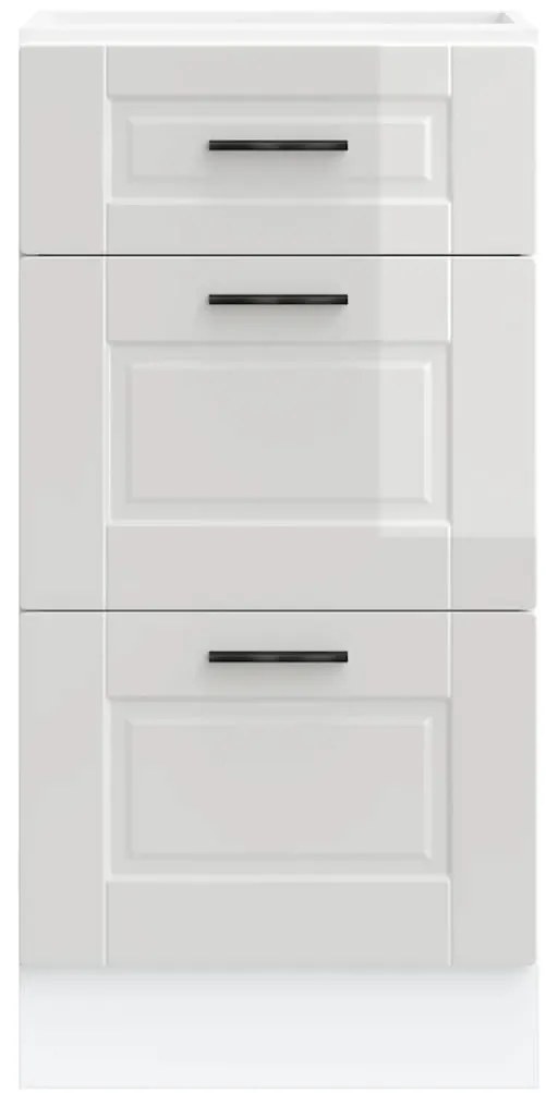 konyhai alsószekrény Porto" magasfényű fehér, rétegelt fa"