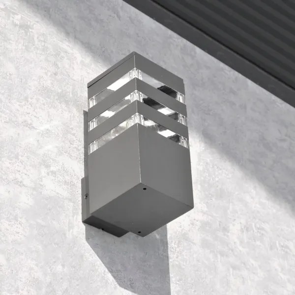 TEKSAS kültéri fali lámpa 1xE27/12W/230V IP44 antracit