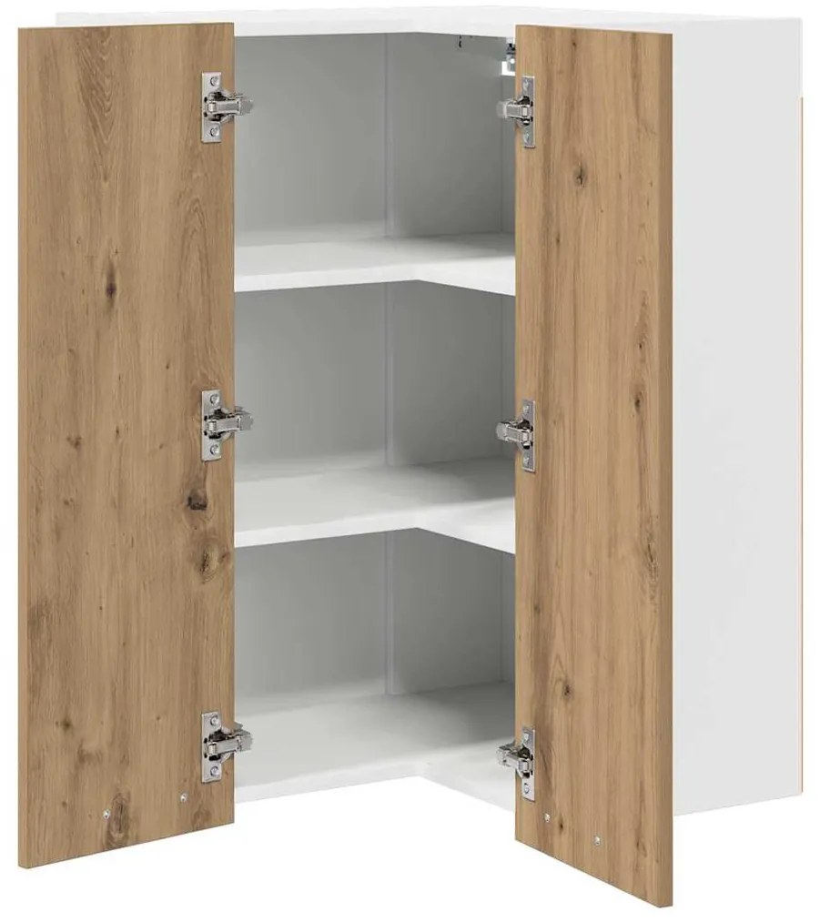 Függő szekrény Riga Artisan tölgy és fehér 57 x 57 x 80 cm