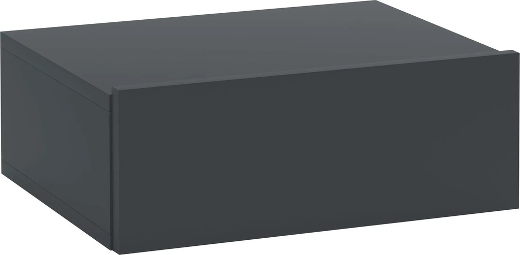HOMCOM Függesztett Éjjeli Asztal Fiókkal, Hálószobai Éjjeli Asztal Forgácslapból, Modern Stílusú, 40x30x15 cm, Fekete | Aosom