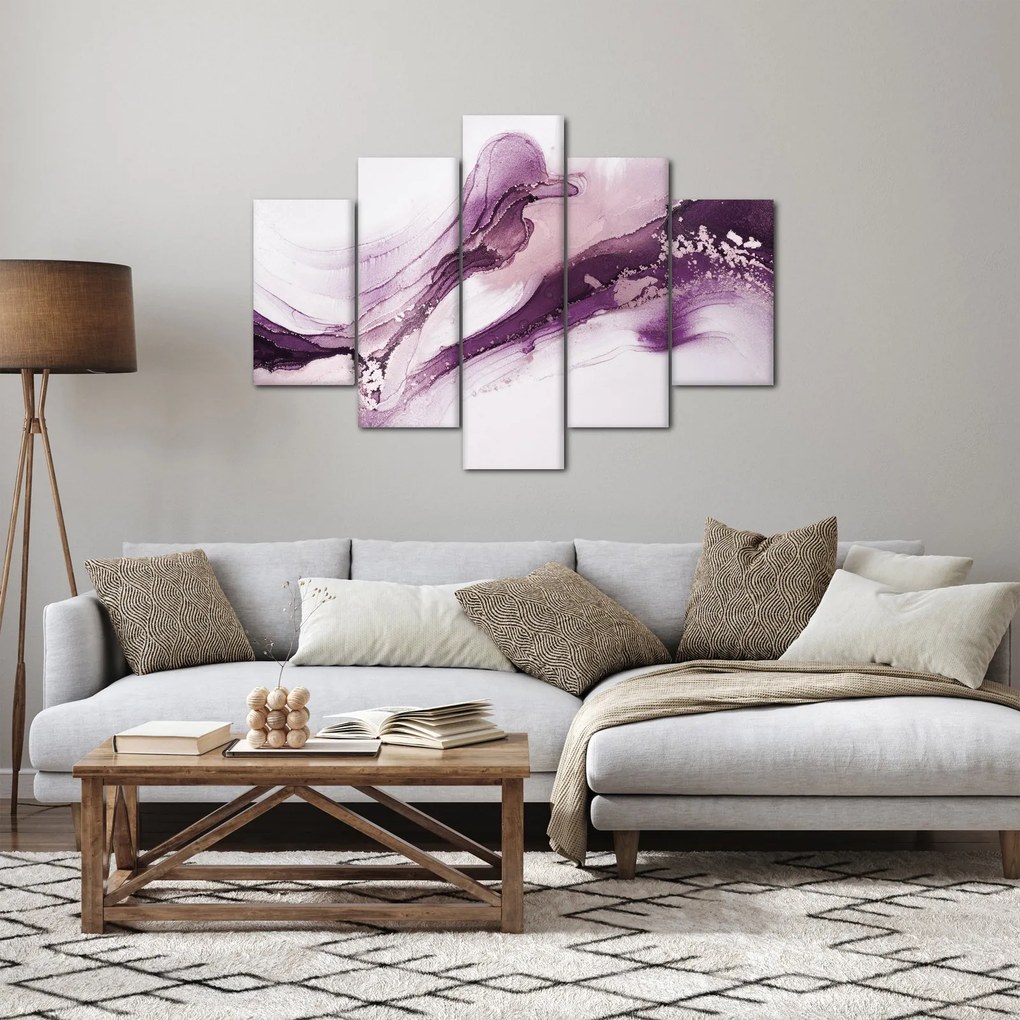 Kép - Lila folyadék művészet (150x105 cm)